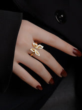 Load image into Gallery viewer, Elegant and Sweet Inlaid Zircon Gold Color Butterfly Rings For Woman
