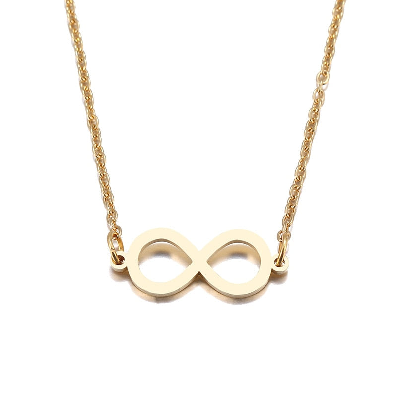 Stainless Steel Necklace For Women Lovely Chic Infinity Pendant Fashion