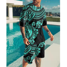 Load image into Gallery viewer, Men Short Sleeve 2 Piece Sets Fashion Casual Sportswear Suit
