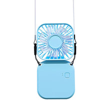 Load image into Gallery viewer, Hanging Neck Fans Mini Portable Folding USB Mute Power Bank Portable Handheld
