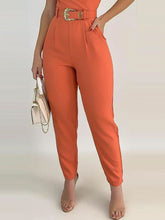 Load image into Gallery viewer, V-Neck Pocket Jumpsuit with Belt Sleeveless Summer One Piece Overalls
