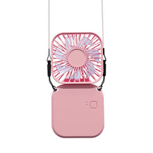 Load image into Gallery viewer, Hanging Neck Fans Mini Portable Folding USB Mute Power Bank Portable Handheld
