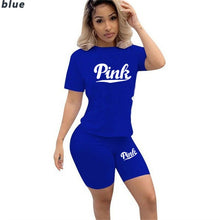 Load image into Gallery viewer, 2 Piece Sets Women&#39;s Suit for Fitness Tracksuits with Shorts and Top Blouse Outfits Sweatsuit
