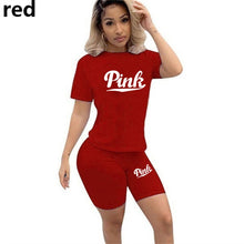 Load image into Gallery viewer, 2 Piece Sets Women&#39;s Suit for Fitness Tracksuits with Shorts and Top Blouse Outfits Sweatsuit
