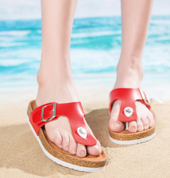Slippers Flip Flops Summer Beach Cork Shoes Slides Girls Flats Sandals Casual Shoes