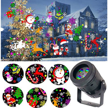 Load image into Gallery viewer, Christmas Decor LED Projector Light 16 Patterns Disco Stage Light Laser Snowflake Santa Claus Projection Indoor Waterproof
