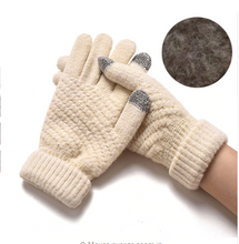 Load image into Gallery viewer, Miya Mona Hot Selling New Women Warm Winter Knitted Full Finger Gloves Mittens Girl Female Solid Woolen Gloves Screen Luvas
