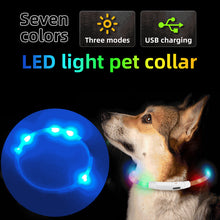 Load image into Gallery viewer, Pet Products Can Be Freely Cut Usb Rechargeable Silicone Led Luminous Dog Collar
