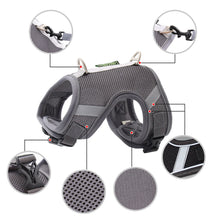 Load image into Gallery viewer, Dog Harness Vest With Lead Leash Small Medium Dogs Cats Reflective Breathable Mesh Pet
