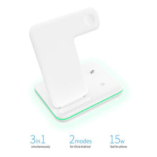 Load image into Gallery viewer, 3 In 1 Mobile Phone Watch Headset Wireless Charger Stand For iPhone Airpods iWatch 1 2 3 4 Wireless Charging
