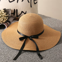Load image into Gallery viewer, Summer Straw Hat Woman Beach Sun Hats
