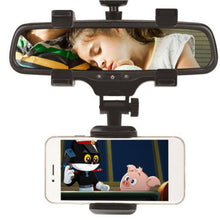 Load image into Gallery viewer, 360° Car Rearview Mirror Mount Stand Holder Cradle For Cell Phone GPS Car Rear View Mirror Holder
