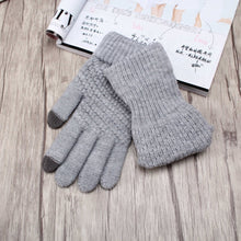 Load image into Gallery viewer, Miya Mona Hot Selling New Women Warm Winter Knitted Full Finger Gloves Mittens Girl Female Solid Woolen Gloves Screen Luvas
