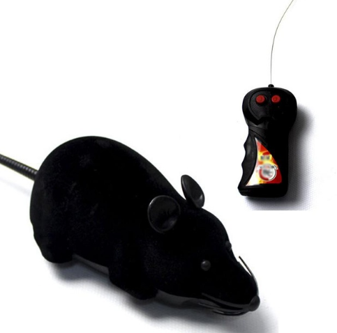 Hot selling New Black White Funny Pet Cat mice Toy Wireless RC Gray Rat Mice Toy Remote Control mouse For Kids Toys