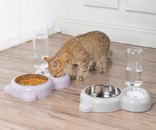 Load image into Gallery viewer, Stainless steel multi-purpose dog and cat bowl with water bottle
