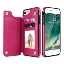 Load image into Gallery viewer, Retro PU Leather Case For iPhone Multi Card Holders Phone Cases
