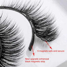 Load image into Gallery viewer, 5 Pairs Magnetic Eyelashes Natural long Magnetic Eyeliner Magnetic False Eyelashes Tweezer Set Makeup Set Eyelash Extension

