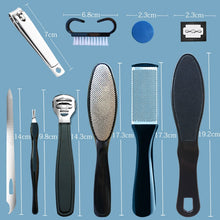 Load image into Gallery viewer, 10 in 1 Professional Foot Care Kit Pedicure Tools Set Stainless Steel Foot Rasp Foot Dead Skin Remover Clean Toenail Care Kit
