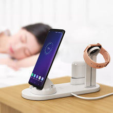 Load image into Gallery viewer, 4 in 1 Wireless Charging Dock Station For Apple Watch iPhone X XS XR MAX 11 Pro 8 Airpods 10W Qi Fast Charger Stand Holder
