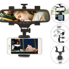 Load image into Gallery viewer, Universal 360° Car Rearview Mirror Mount Stand Holder Cradle For Cell Phone GPS Car Rear View Mirror Holder
