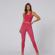 Load image into Gallery viewer, New Women&#39;s Solid Color Knit Short Vest + High Waist Sweat Pants Two Piece Set
