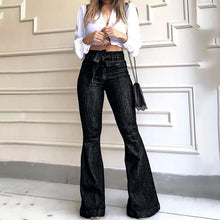 Load image into Gallery viewer, Women&#39;s Jeans High Waist Denim Flare Pants Street Style Blue Skinny Sexy Vintage Ladies Flared Trousers Bell Bottom Jeans Fall
