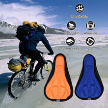 Load image into Gallery viewer, Mountain Bike Cycling Thickened Extra Comfort Ultra Soft Silicone 3D Gel Pad Cushion Cover Bicycle Saddle Seat
