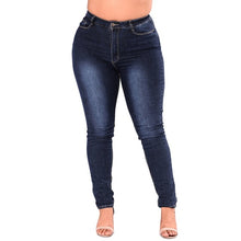 Load image into Gallery viewer, High Waist Jeans Femme Women 5XL 6XL 7XL Plus Size Leggings Blue Denim Skinny Jeans Pencil Pants Stretch Bodycon Slim Trousers
