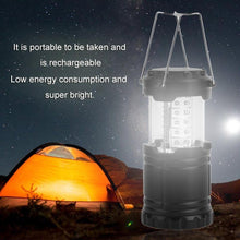 Load image into Gallery viewer, 30 LED Portable Lantern Collapsible Camping Tent Night Light For Emergency Hiking Outdoor Activities
