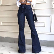 Load image into Gallery viewer, Women&#39;s Jeans High Waist Denim Flare Pants Street Style Blue Skinny Sexy Vintage Ladies Flared Trousers Bell Bottom Jeans Fall
