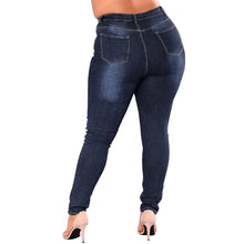 Load image into Gallery viewer, High Waist Jeans Femme Women 5XL 6XL 7XL Plus Size Leggings Blue Denim Skinny Jeans Pencil Pants Stretch Bodycon Slim Trousers
