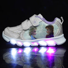 Load image into Gallery viewer, Disney cartoon children led flashing girls casual Minnie  Non-slip breathable shoes

