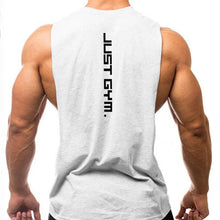 Load image into Gallery viewer, Gym Clothing Fitness Mens Sides Cut Off T-shirts Dropped Armholes Bodybuilding Workout Sleeveless
