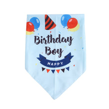 Load image into Gallery viewer, Happy Birthday Dog Bandanas Scarf For Puppy Kittens Chihuahua Neckerchief
