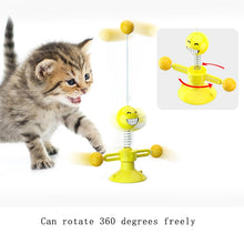 Load image into Gallery viewer, Mewoofun Smile Spring Man Cat Toys Feather Ball Strong Suction Rotate 360 Funny Pet Dog Kitten Interactive Training Toys
