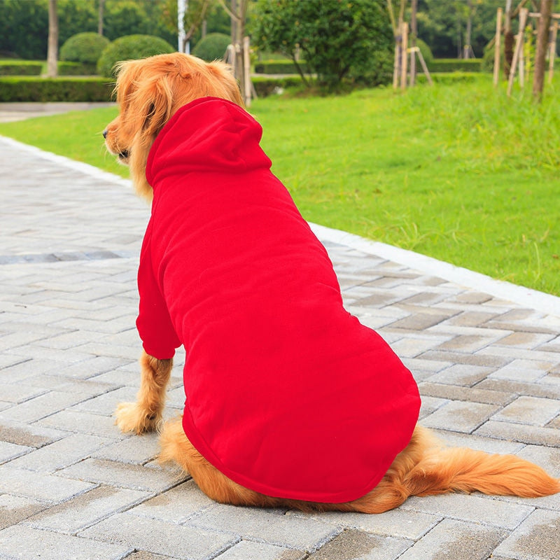 Autumn Winter Solid Color Dog Clothes Hoodie Small Medium Large Cold Warm Pet Sweater