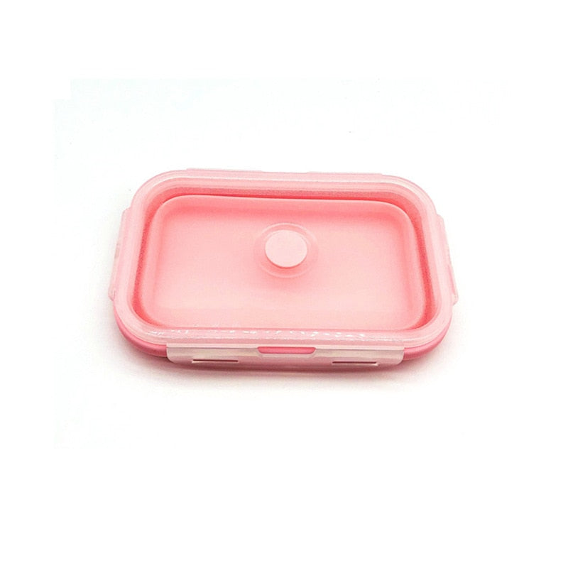 Silicone Collapsible Food Storage Container Microwavable Portable Picnic Camping Outdoor Box