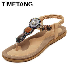 Load image into Gallery viewer, Women Flip Flops Casual Shoes Beading Elastic Band Sandale Fashion Flats
