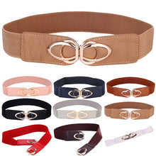 Load image into Gallery viewer, Fashion PU Leather Elastic Wide Belts for Women Stretch Thick Waist Dress
