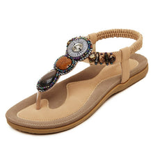 Load image into Gallery viewer, Women Flip Flops Casual Shoes Beading Elastic Band Sandale Fashion Flats
