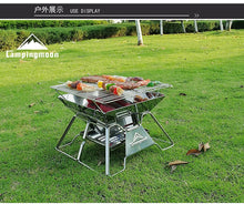 Load image into Gallery viewer, Portable Folding BBQ Grill Stove Camping Barbecue Stove 34x35cm
