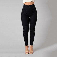 Load image into Gallery viewer, Women&#39;s Fashion Plain Color Skinny Jeans Zipper  Casual High Waist Jeggings
