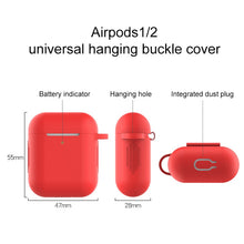 Load image into Gallery viewer, Silicone Earphone Cases For Airpods 1/2 Case Cover Headphone Accessories Protective Box For Apple Airpods 2 Case Bag With Hook
