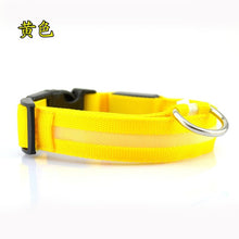 Load image into Gallery viewer, Nylon LED Pet dog Collar,Night Safety Flashing Glow In The Dark Dog Leash
