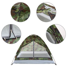 Load image into Gallery viewer, 2 Persons Waterproof Camping Tent PU 1000mm Polyester Fabric Single Layer Tent For Outdoor Hiking Travel Beach
