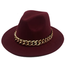 Load image into Gallery viewer, fedora unisex solid color fedora hat  21-color wide brim jazz top hat autumn winter British retro Panama hat
