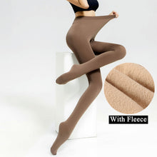 Load image into Gallery viewer, Women Tights Plus Size 120D Autumn Warm Winter Fleece Pantyhose High Waisted Stretchy
