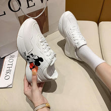 Load image into Gallery viewer, Disney spring new white Mickey mouse thick bottom stitching casual sports shoes

