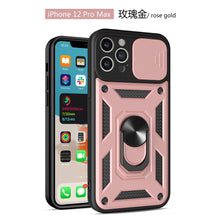 Load image into Gallery viewer, Slide Camera Lens Protect Armor Case for iPhone 14 13 11 12 Pro Max Mini XS XR X  Military Grade Bumpers Ring Cover
