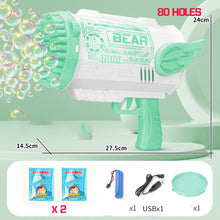 Load image into Gallery viewer, Bubble Guns LED Light Electric Automatic Magic Soap Bubbles Machine Children Outdoor Party

